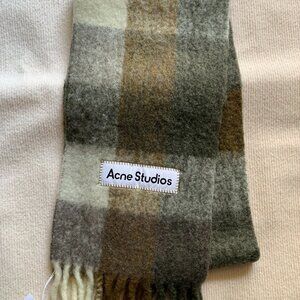 Acne Studios Neutral Plaid Scarf - Like New Only Tried On